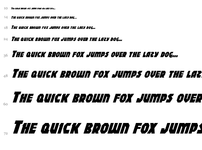 Blitzstrike font waterfall