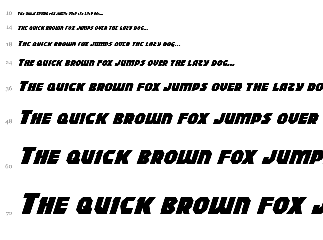 Blitzstrike font waterfall