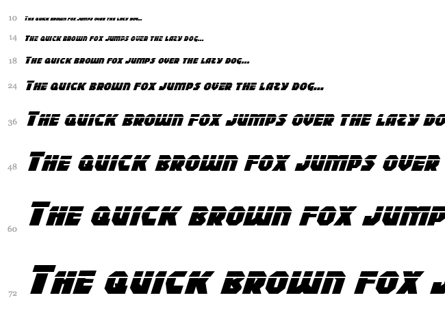Blitzstrike font waterfall
