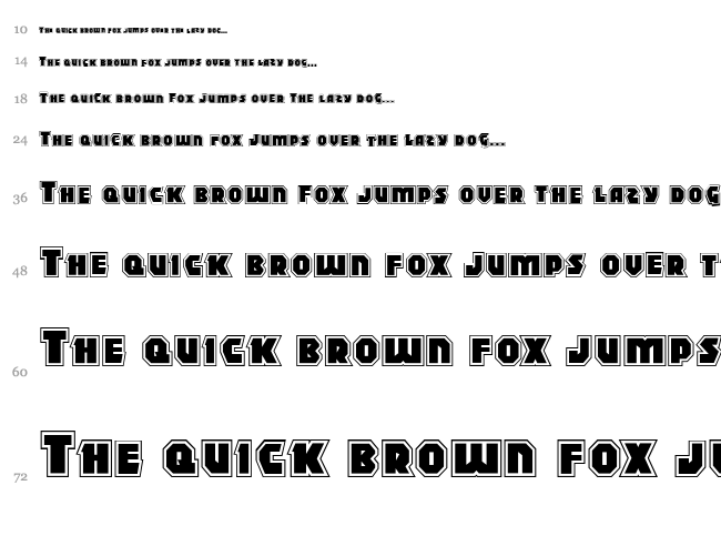 Blitzstrike font waterfall