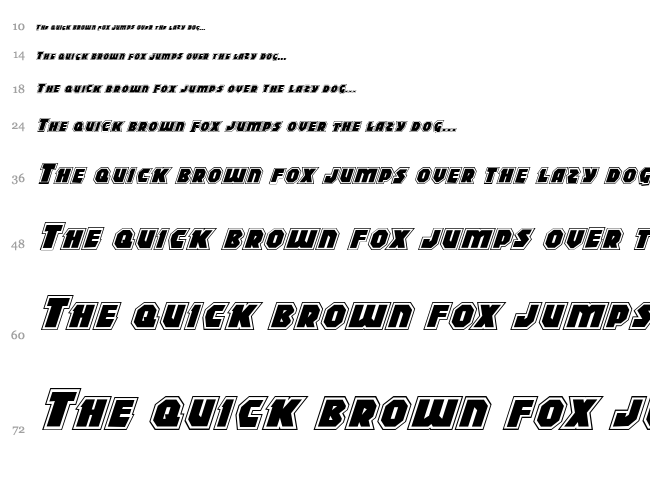 Blitzstrike font waterfall