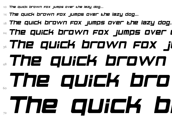 BN Elements font waterfall