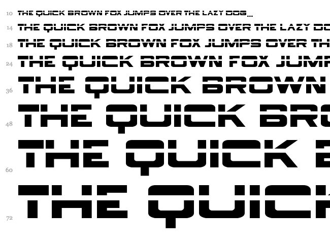 Borg 9 font waterfall