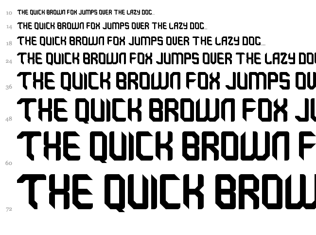 Brigade font waterfall