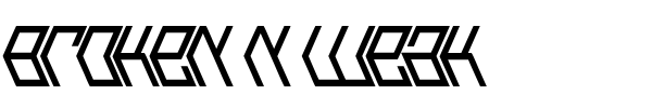 Broken n Weak font