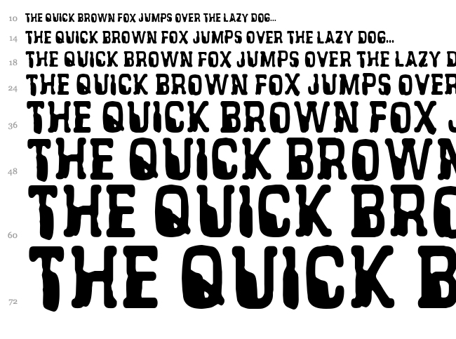 CF Alien Abduction font waterfall