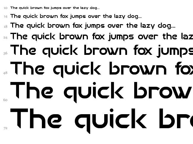 Chromia font waterfall