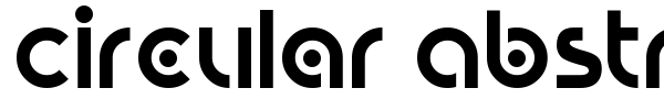 Circular Abstracts font
