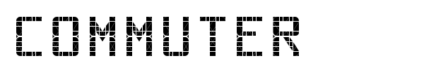 Commuter font