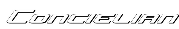 Concielian Jet font preview