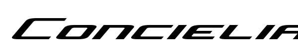 Concielian Jet font preview