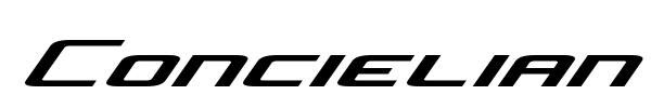 Concielian Jet font preview