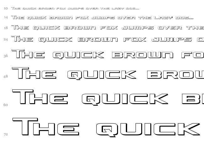 Concielian Jet font waterfall