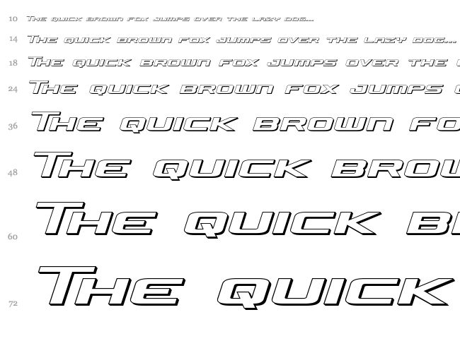 Concielian Jet font waterfall