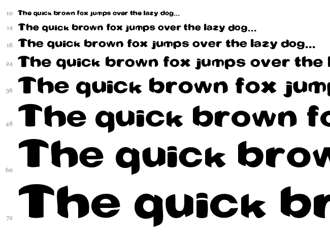 Conquest font waterfall