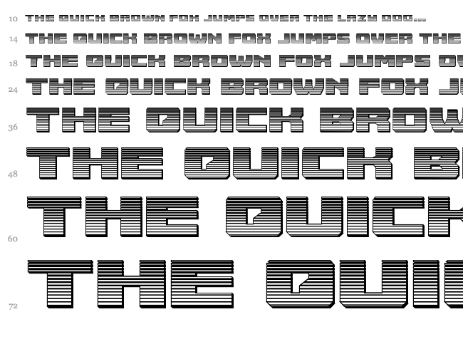 Cruiser Fortress font waterfall