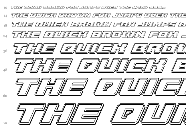 Cruiser Fortress font waterfall