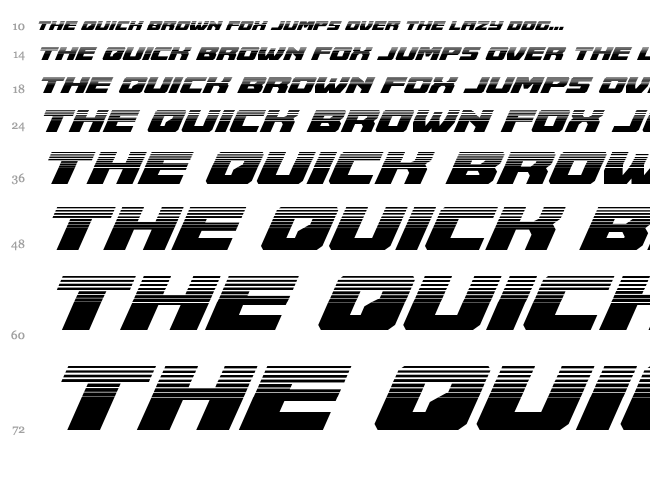 Cruiser Fortress font waterfall