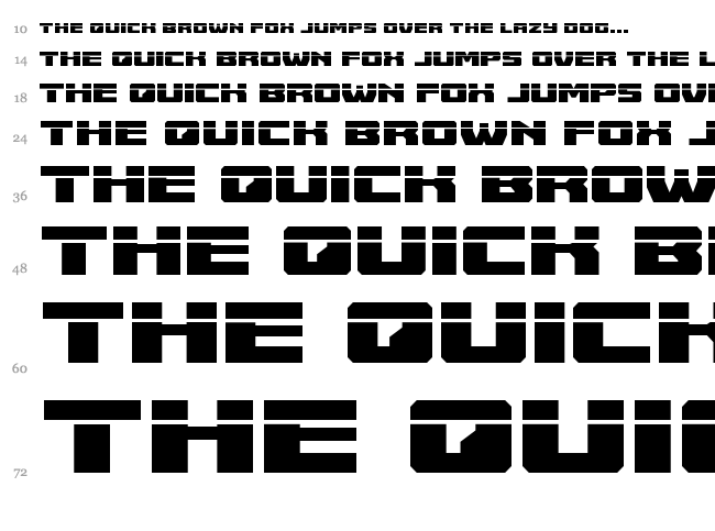 Cruiser Fortress font waterfall