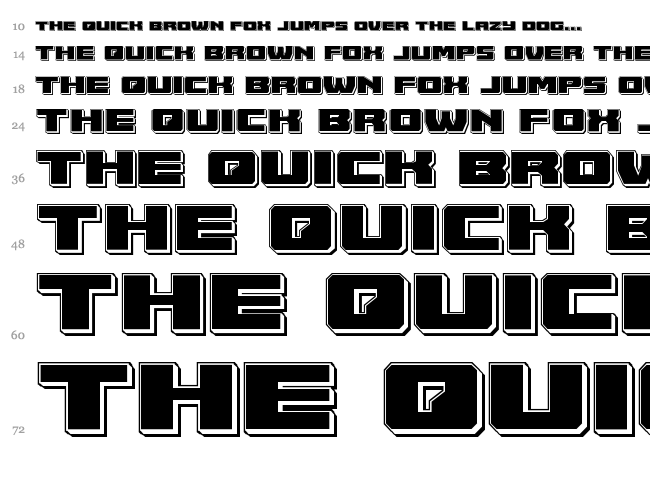 Cruiser Fortress font waterfall