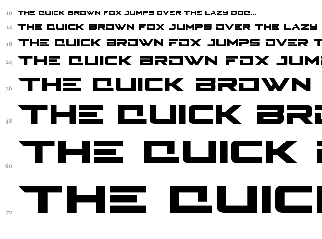 Cyberdyne font waterfall
