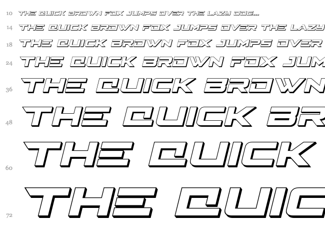 Cyberdyne font waterfall