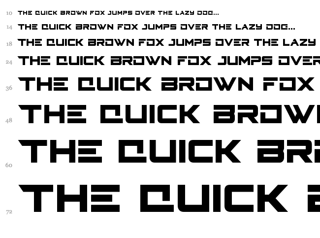 Cyberdyne font waterfall