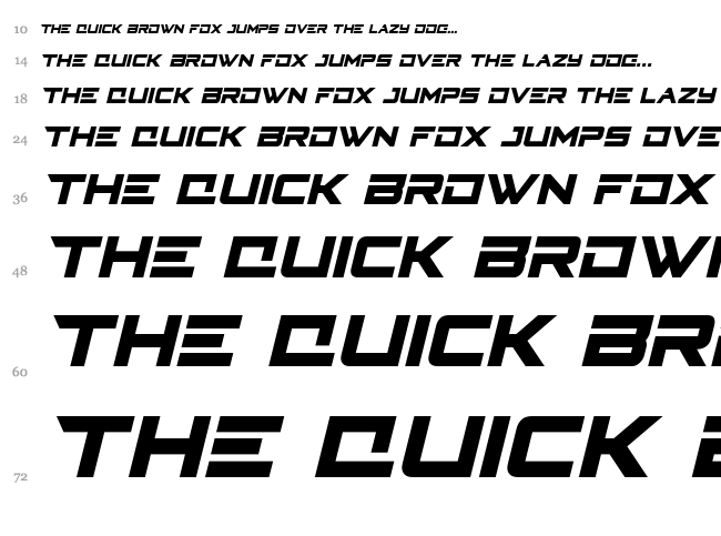 Cyberdyne font waterfall