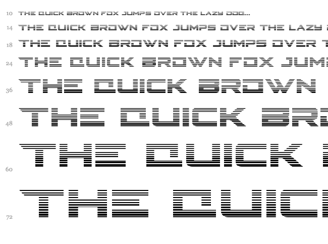 Cyberdyne font waterfall