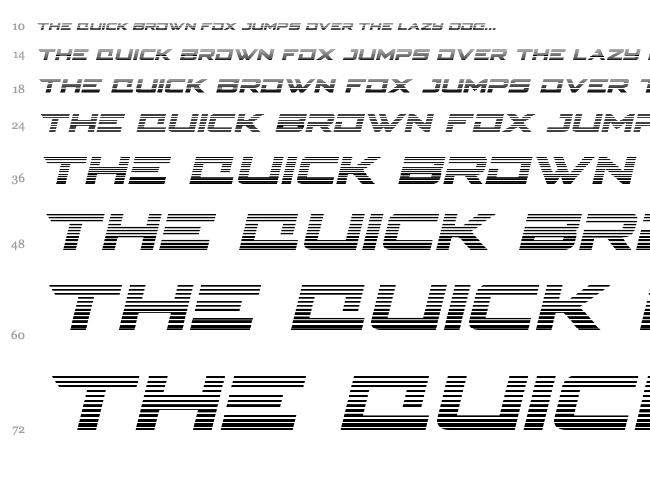 Cyberdyne font waterfall