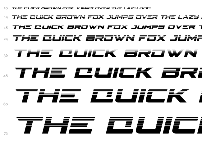 Cyberdyne font waterfall