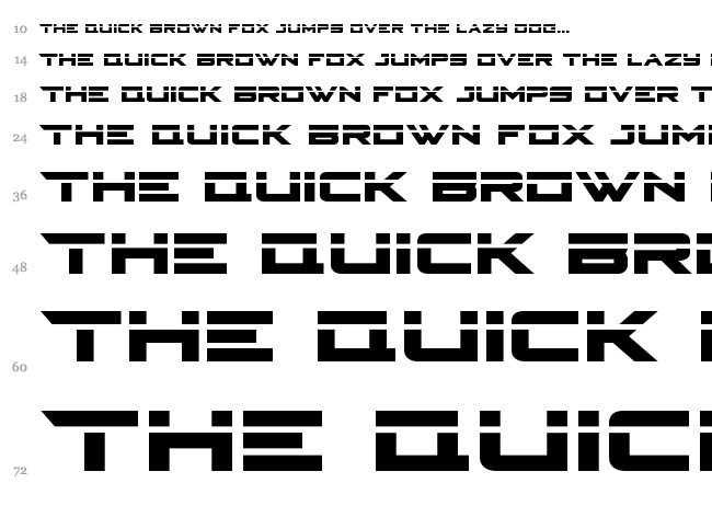 Cyberdyne font waterfall