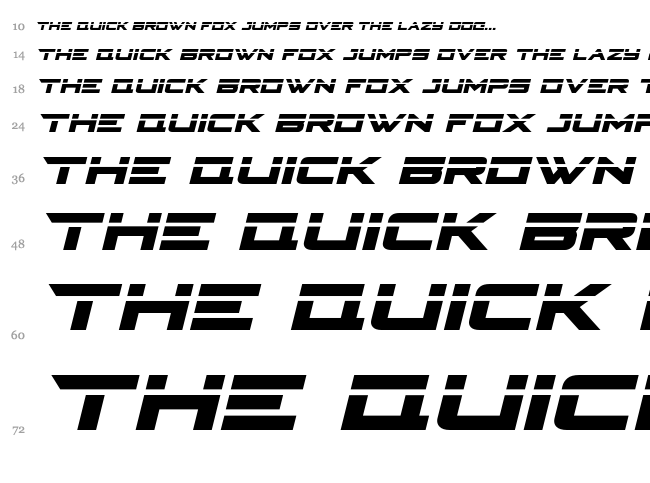 Cyberdyne font waterfall