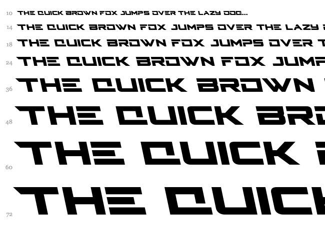 Cyberdyne font waterfall