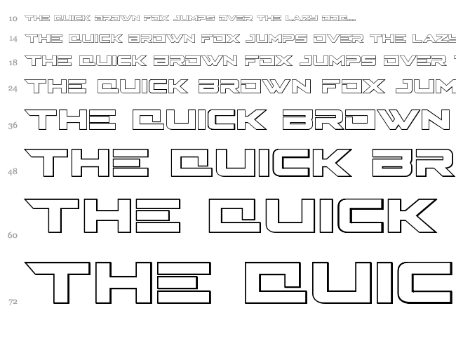 Cyberdyne font waterfall