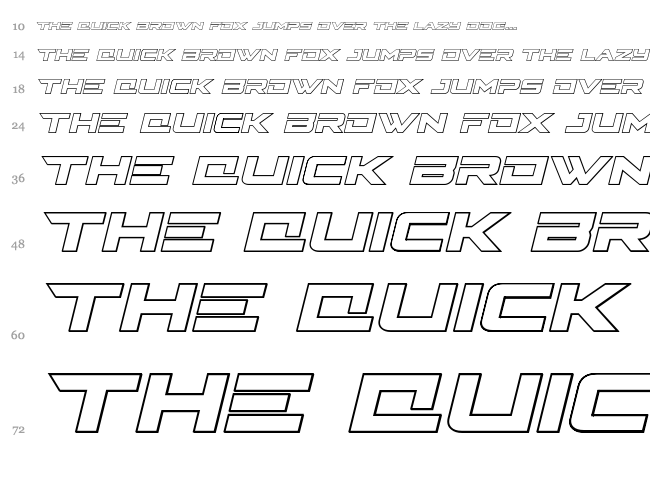 Cyberdyne font waterfall