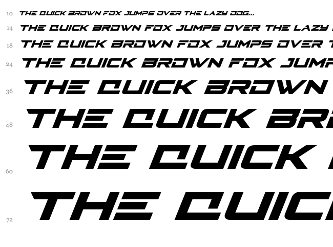 Cyberdyne font waterfall