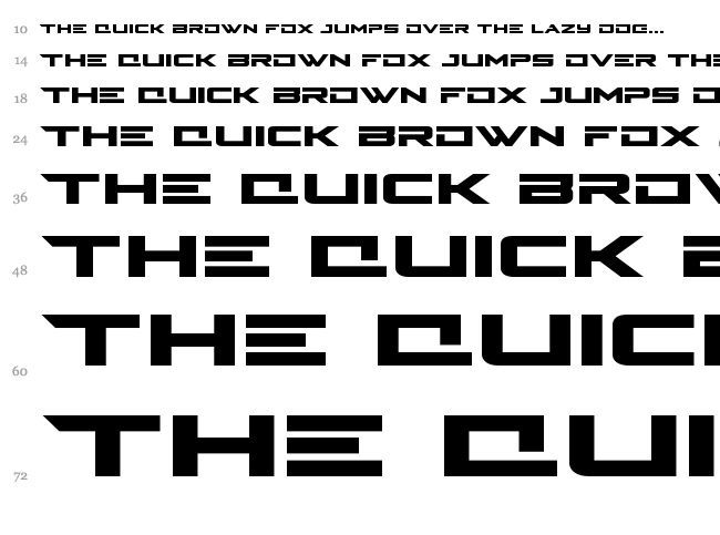 Cyberdyne font waterfall