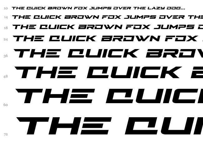 Cyberdyne font waterfall