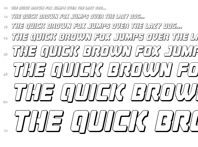 Cyborg Rooster font waterfall