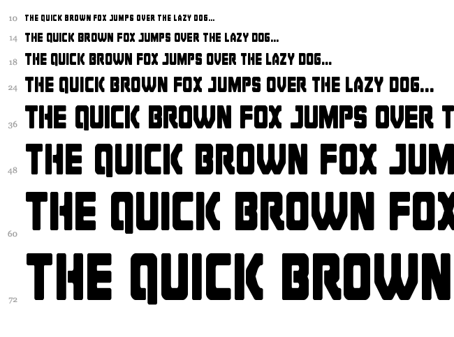 Cyborg Rooster font waterfall