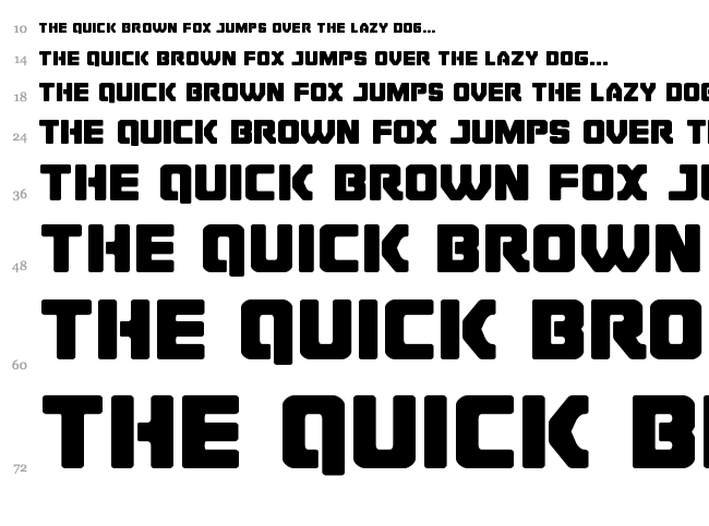 Cyborg Rooster font waterfall