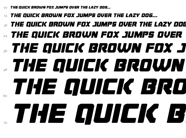 Cyborg Rooster font waterfall
