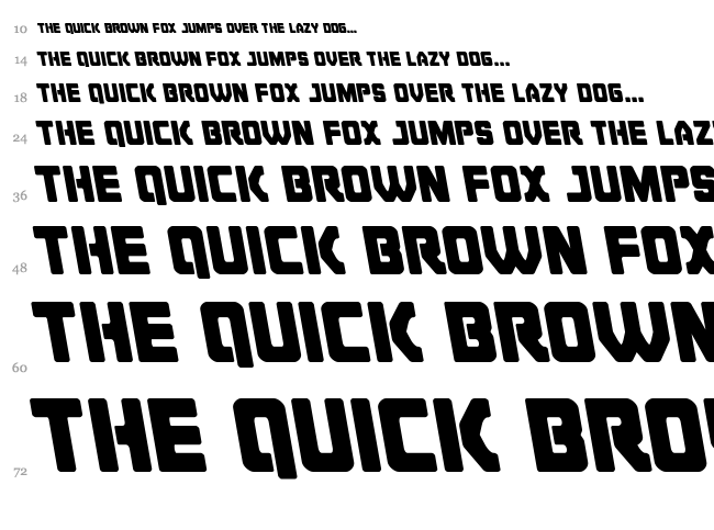 Cyborg Rooster font waterfall