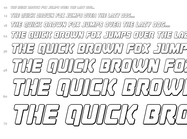 Cyborg Rooster font waterfall