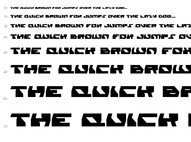 Daedalus font waterfall