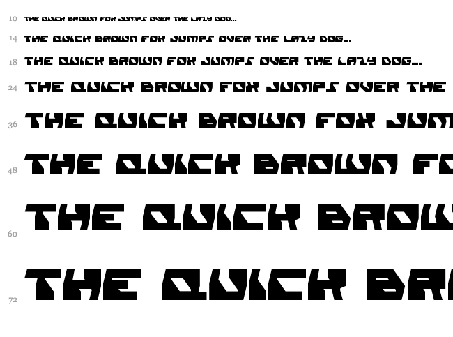 Daedalus font waterfall