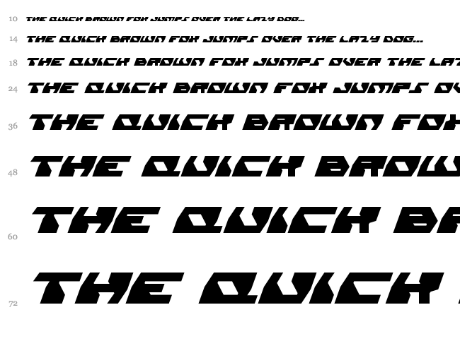 Daedalus font waterfall