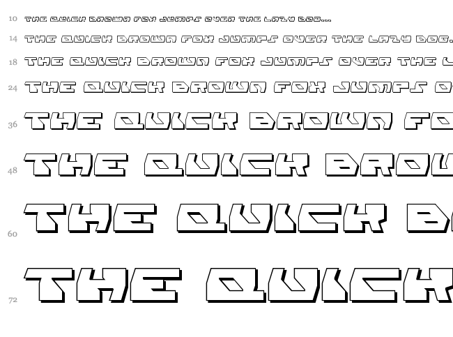 Daedalus font waterfall
