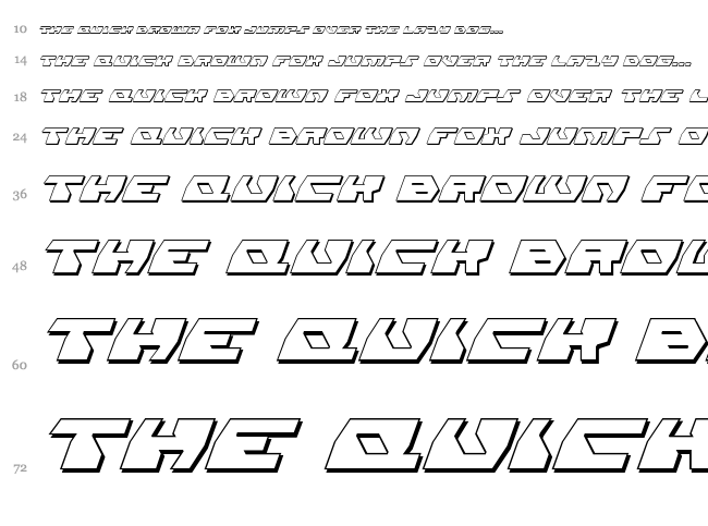 Daedalus font waterfall